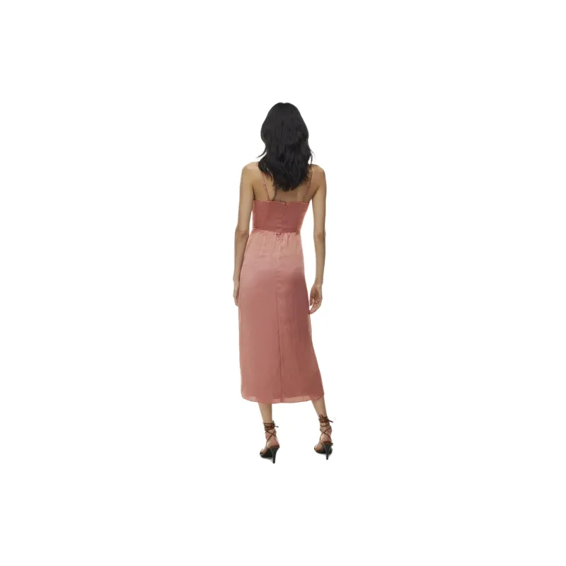 ARITZIA Wilfred Magdalena Satin Dress Slip Dresses Women's Earthen Red/Terra Cotta Red-2