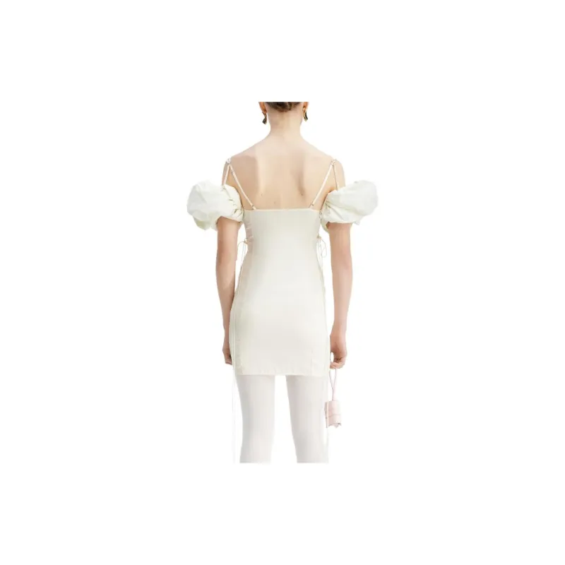 Jacquemus La Mini Robe Chouchou Off White-3