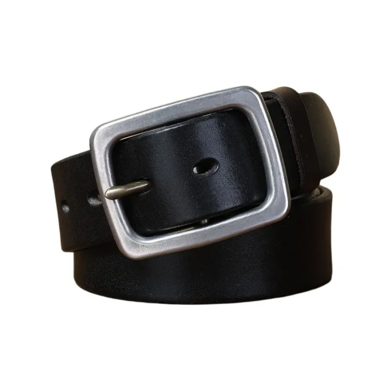 JEANSWEST Cow Leather Leather Belts Men's Width  3.8cm-2