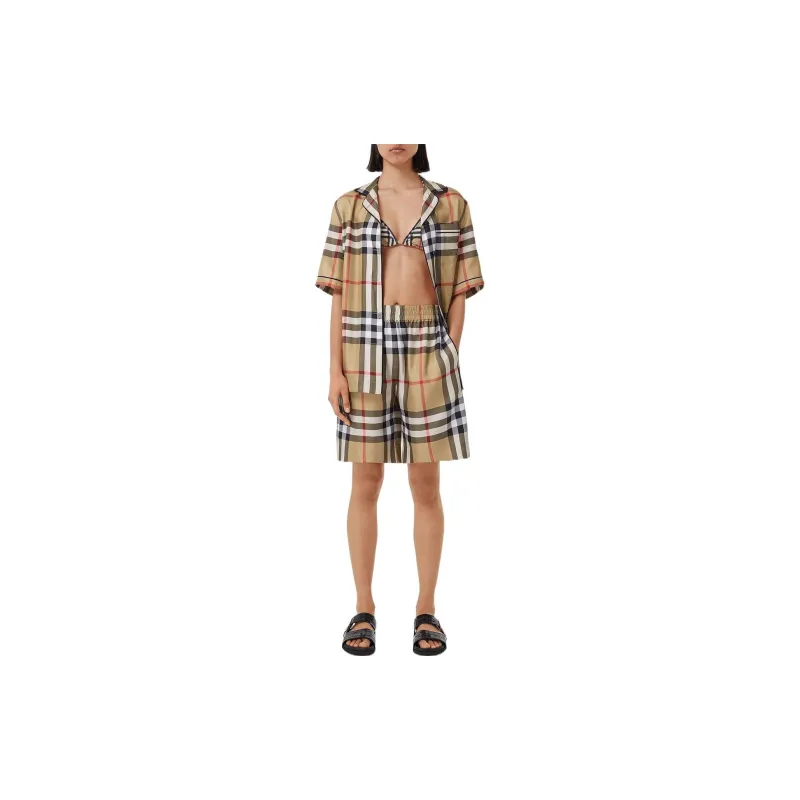 Burberry Check detail Shorts-1
