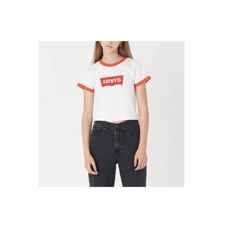 Levis Crop Tops Women's White-2