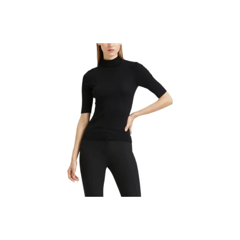 THEORY Leenda Short-Sleeved Turtleneck Jumper-3