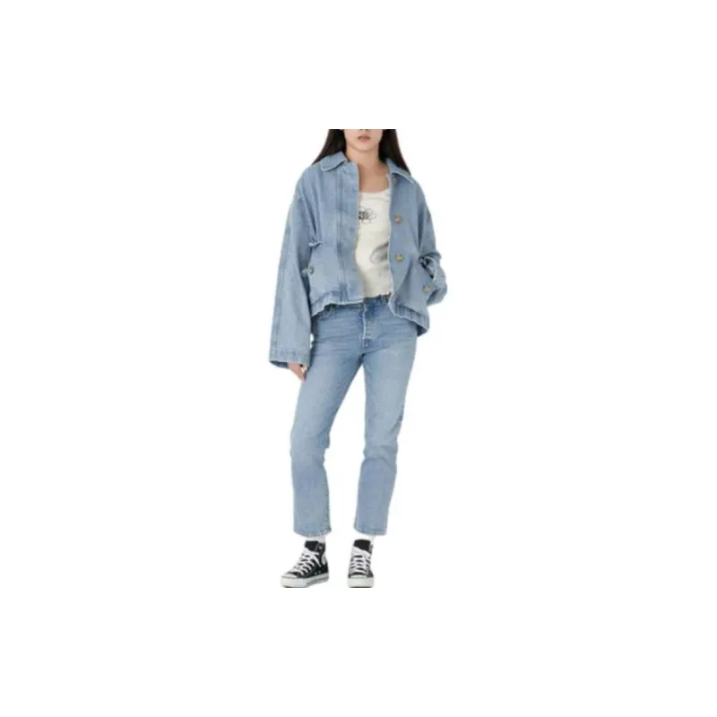 Levis Denim Jackets Women's Light Indigo-2