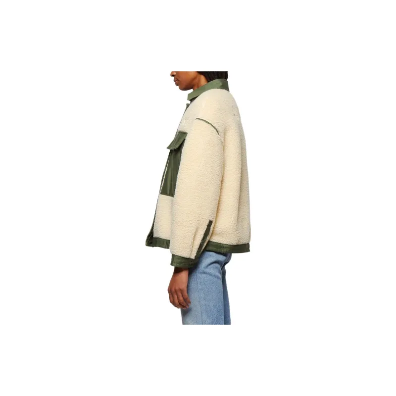 AMIRI Workwear Sherpa Jacket 'Alabaster/Sage'-3