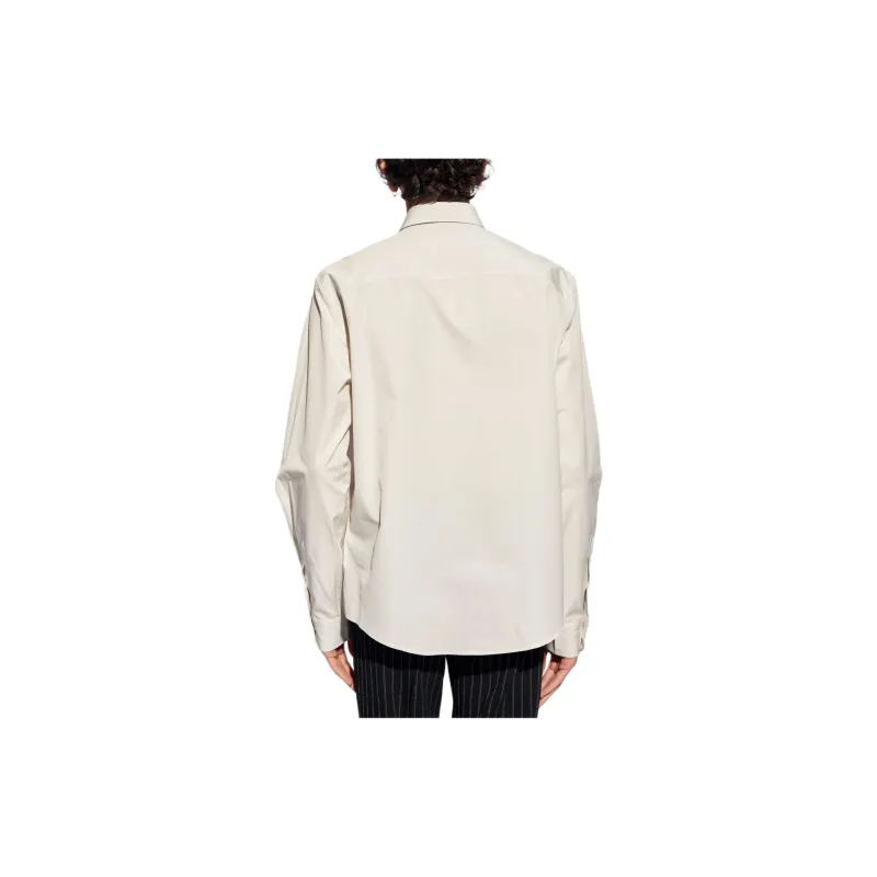 Ami Logo Embroidered Long Sleeve Shirt-1