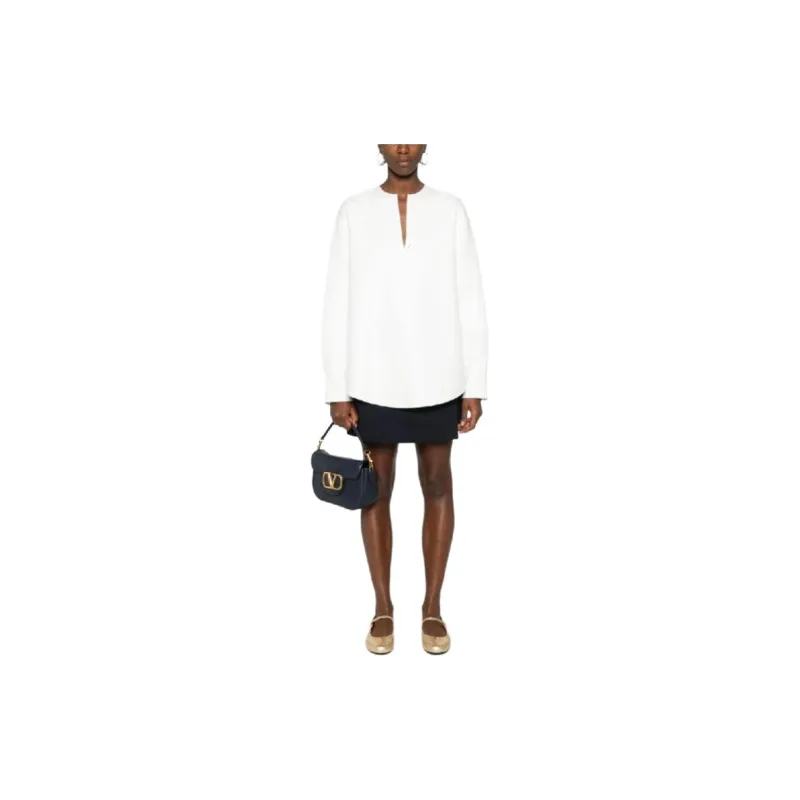 Valentino Logo Plaque V Neck Top-1