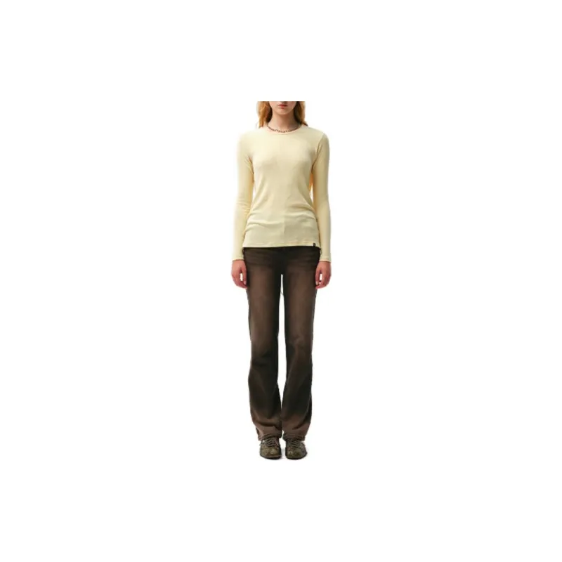Kirsh FW23 T Shirt Women's Light Yellow-1