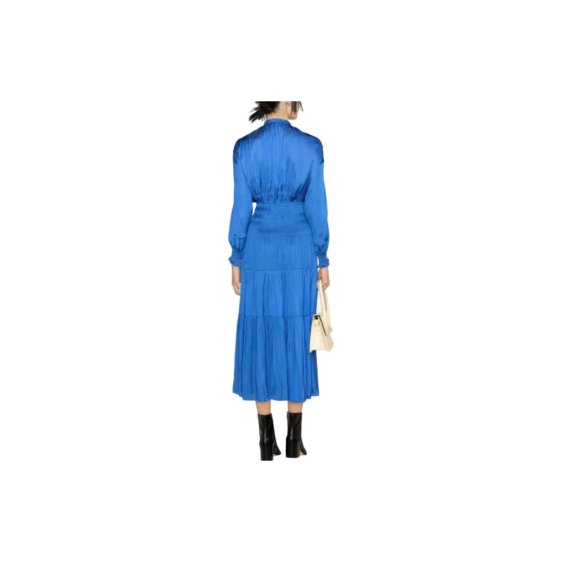 Maje Long-Sleeved Dresses Women's Blue-1