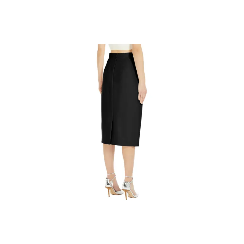 MaxMara Lubiana Collection Stretch Fabric Sheath Dress Casual Long Skirt Women's Black-3