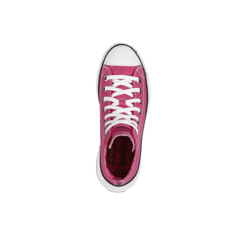 Snoop Dogg x Skechers SNOOP Anti-Slip Wear-Resistant High-Top Canvas Shoes Women's Pink-3