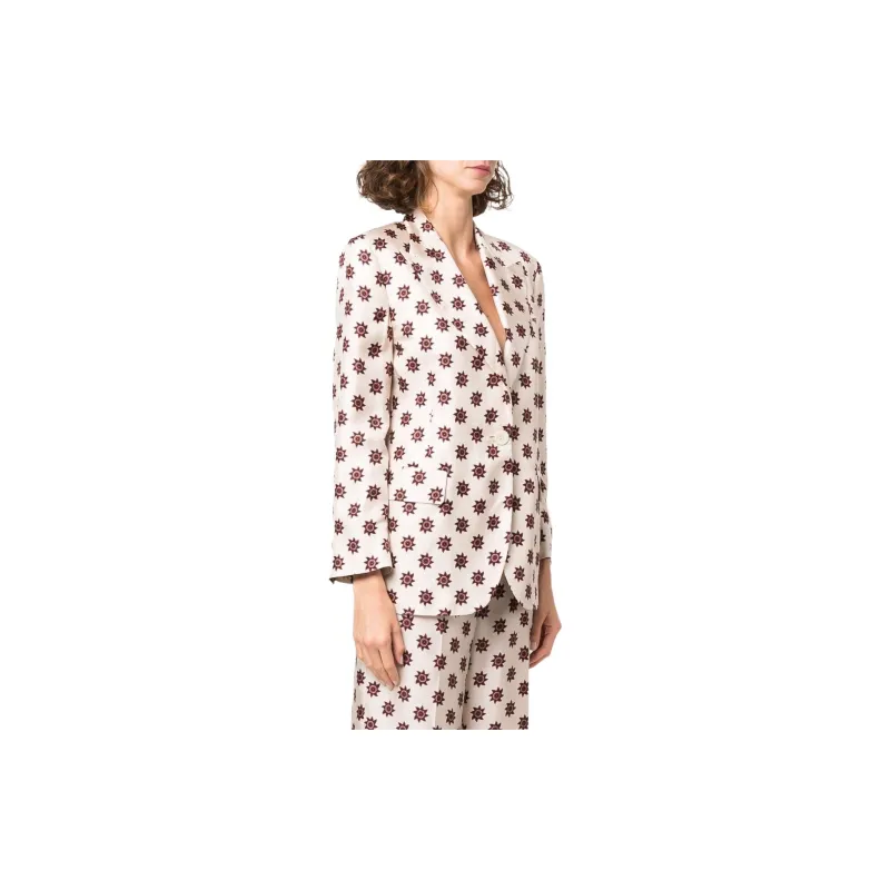 Alberto Biani Geometric pattern Silk Blazer-3