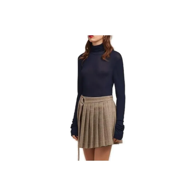 AMIPARIS Ribbed Turtleneck Knitted Jumper-3