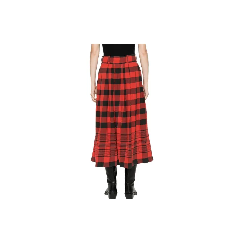 Ralph Lauren Rrl Lewis Check print Flared Skirt-2