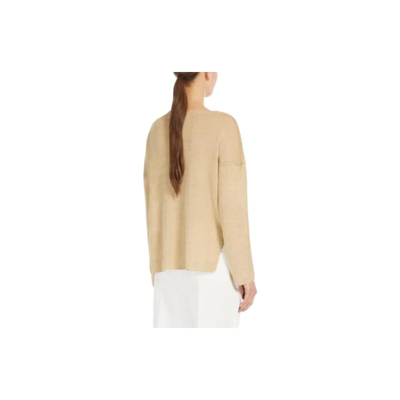 WEEKEND MaxMara Garenna Collection Linen Yarn Sweater Women's Light Umber-2