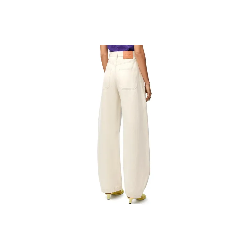 LOEWE Balloon Trousers 'Ecru'-2