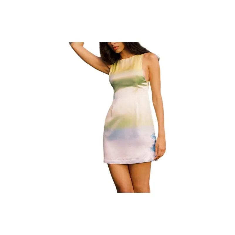 AMLUL Sleeveless Dress Women's Multicolor-3