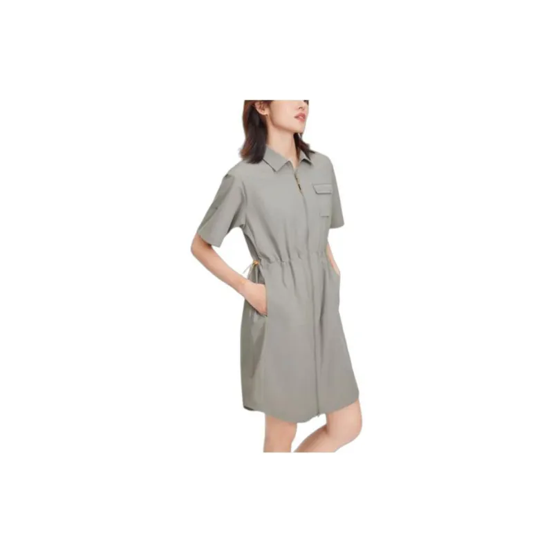 Skechers SS24 Short Sleeved Dress Women's Ash Gray-2