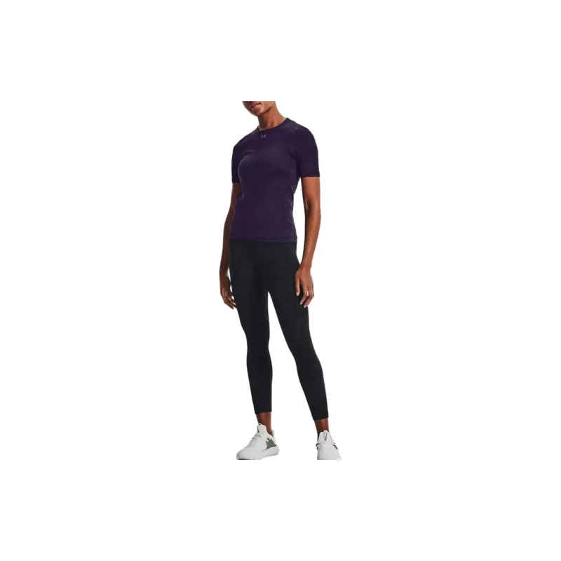 Under Armour RUSH Set in Sleeve T Shirt Women's Purple-2