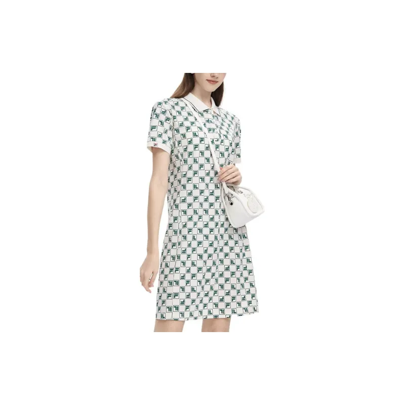FILA Short Sleeved Dresses Women's All Over Print Four-2