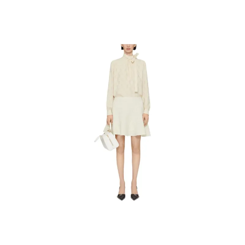 Givenchy 4G Jacquard Long Sleeved Blouse-1