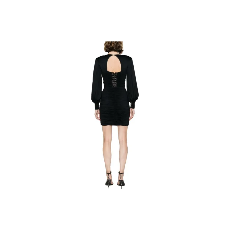 Elisabetta Franchi Long-Sleeved Dresses Women's Black-2