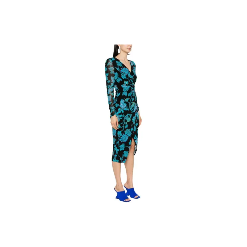 DVF Diane Von Furstenberg Nevine Floral print Midi Dress-1