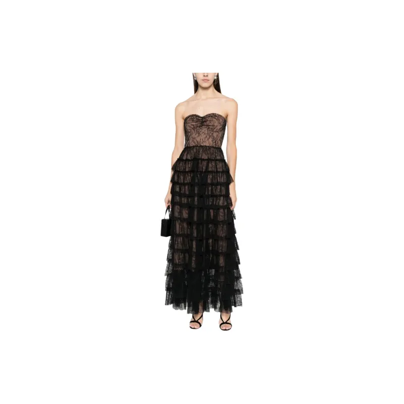 Twinset Ruffled Chantilly lace Maxi Dress-1