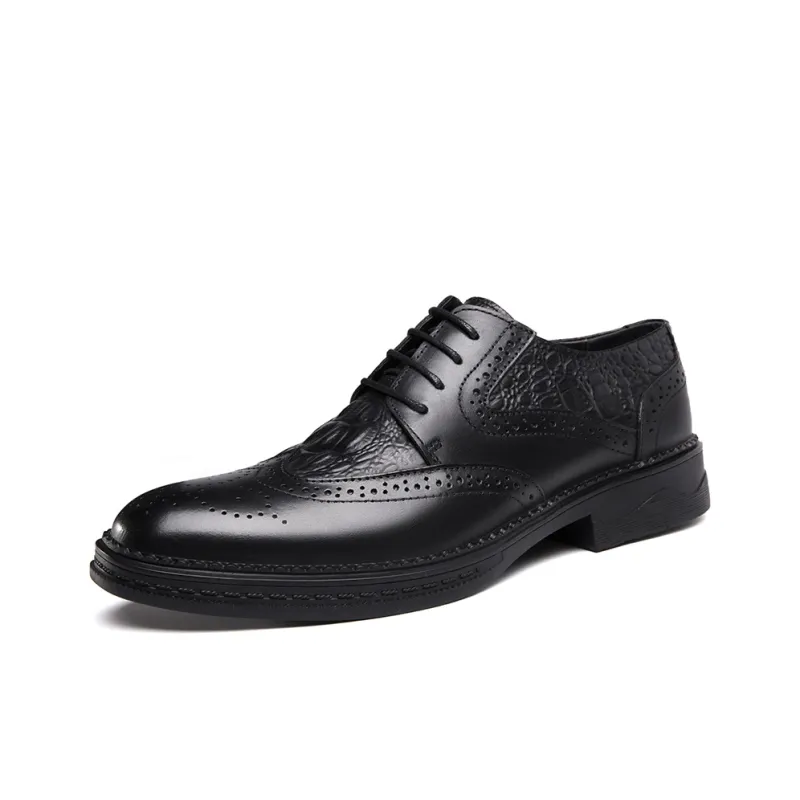 XIMO BULL Dress Shoes Men Low Top Black/Brown-8