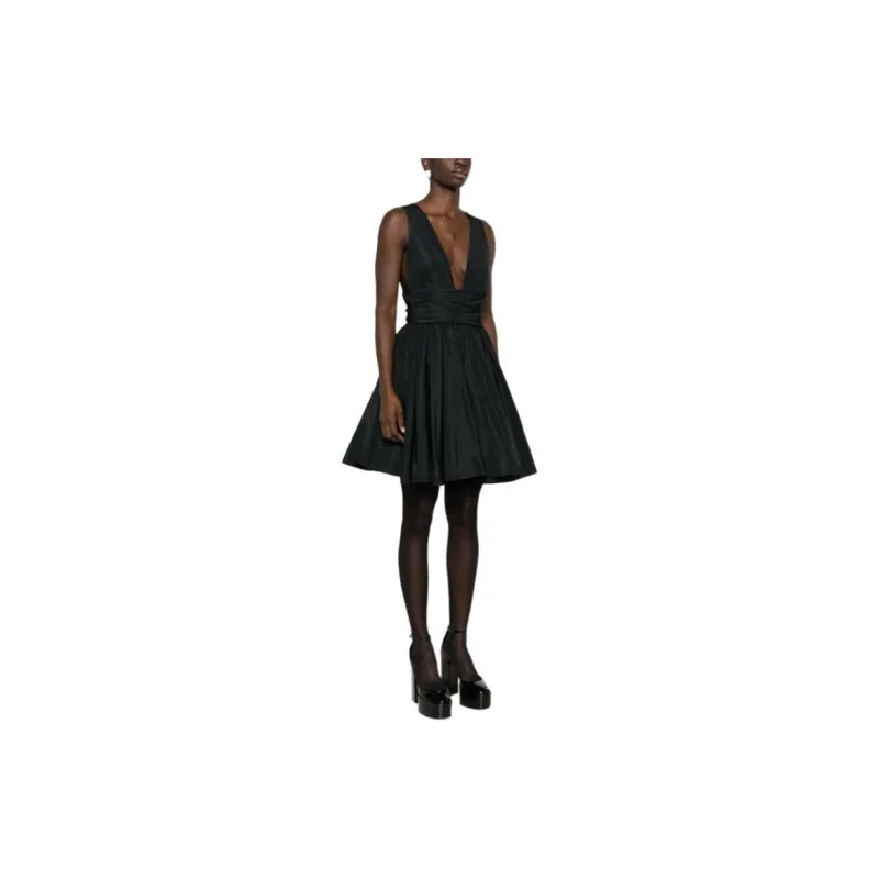 PINKO Sleeveless Ruffled Hem Mini Dress-3