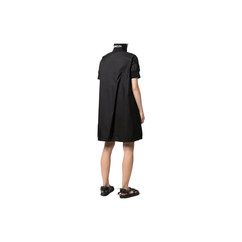 Moncler Short Sleeved Dresses Women's Black-2