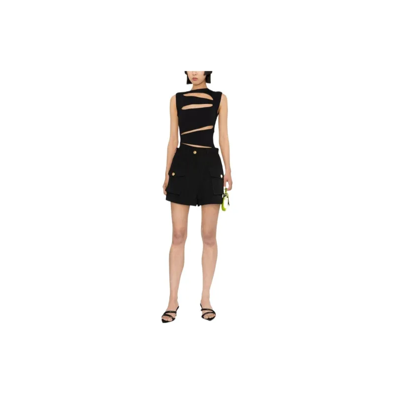 BALMAIN Grain De Poudre Cargo Shorts 'Black'-1