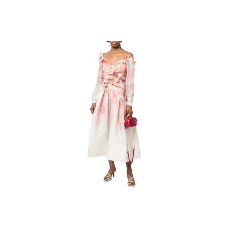 Zimmermann Long-Sleeved Dresses Women's Multicolor-2
