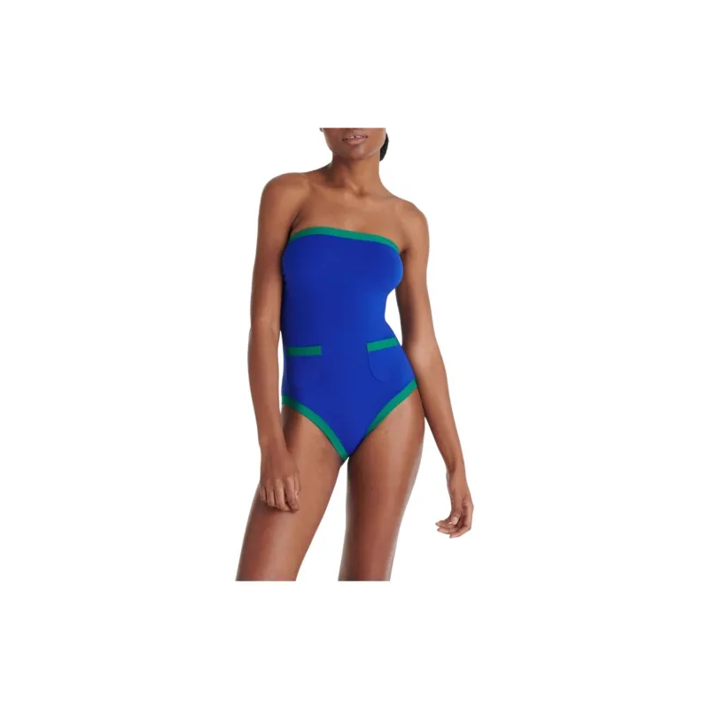 Eres Noche Contrast trim Bustier Swimsuit-2