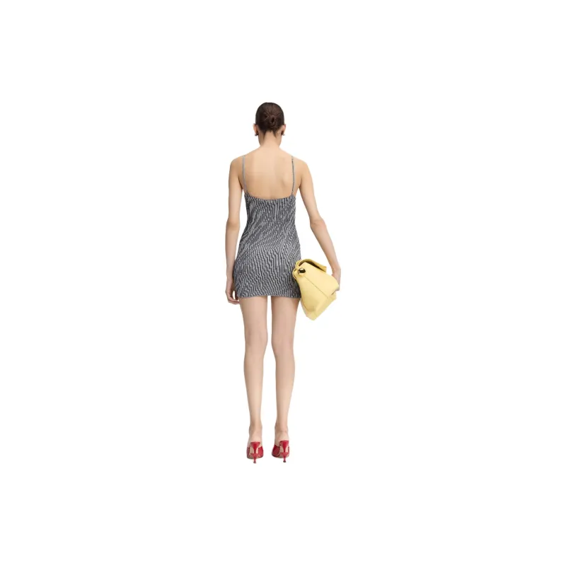 Jacquemus Knit Mini Tank Dress 'Zebra'-2