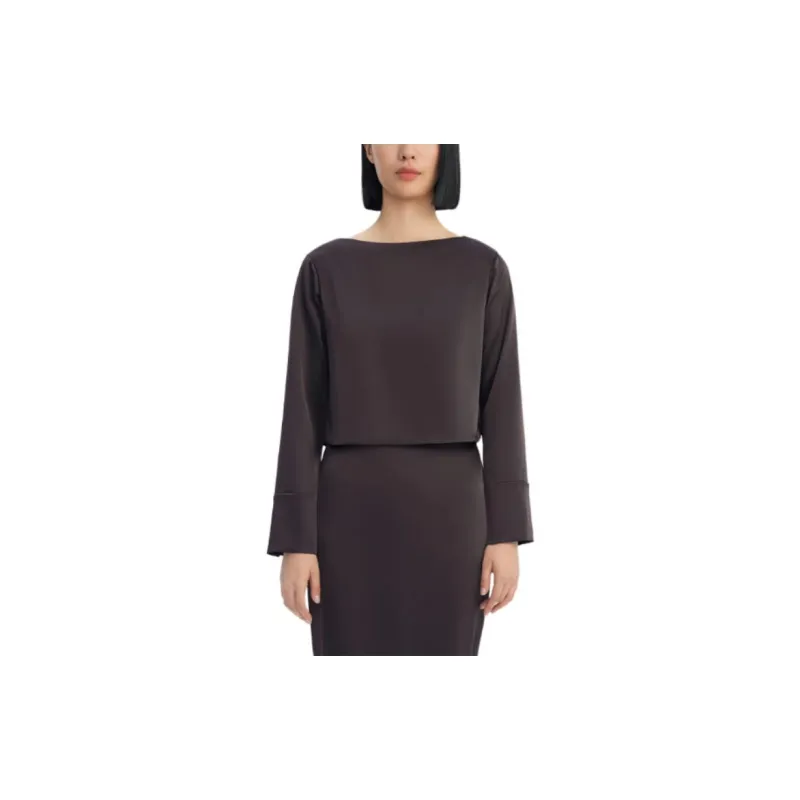 THEORY Shirt Women's Coffee Brown-2