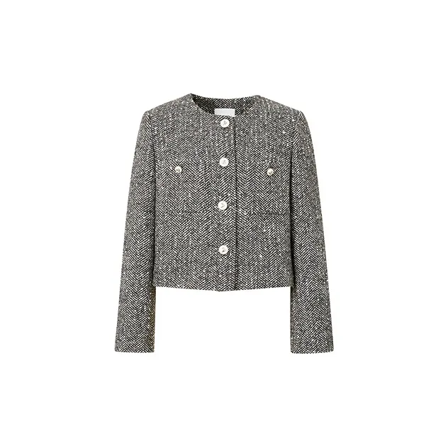 Hopeshow Cropped Coat Women's Gray-2