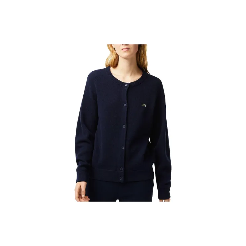 LACOSTE Cashmere Sweaters Women's Navy Blue-2