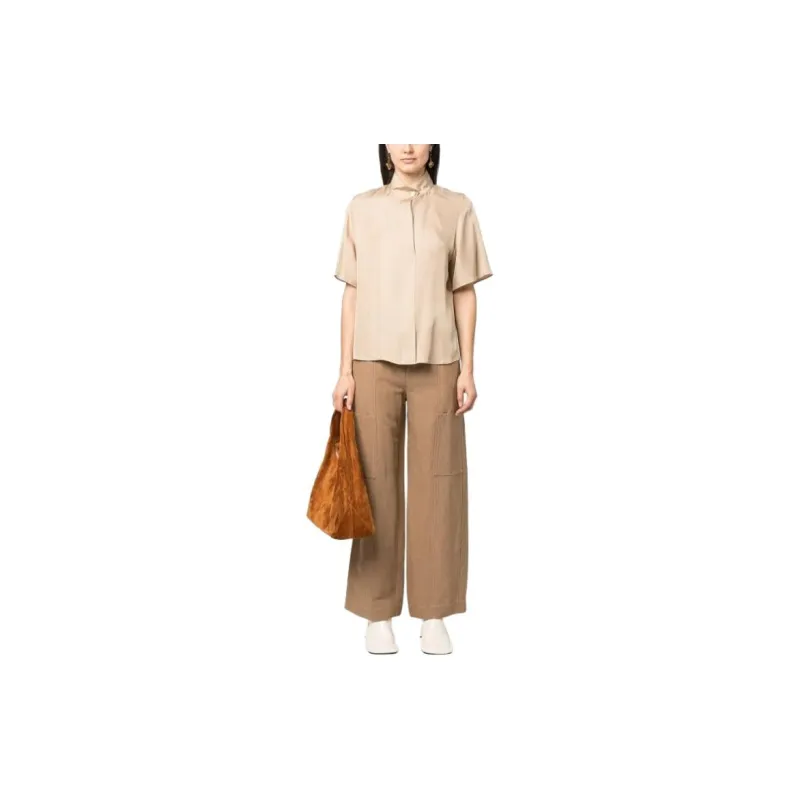 VINCE One Tone patch Wide leg Trousers-1
