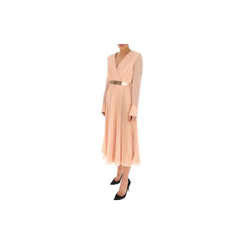 MaxMara Long Sleeved Dress Women's Pink-3