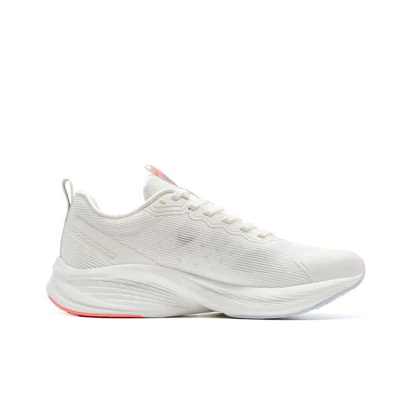 XTEP Anti Slip Wear Resistant Low Top Casual Running Shoes Women's Canvas White/Snow Cyan Purple-1