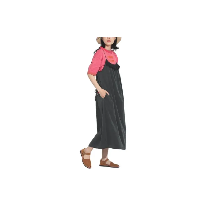 Beams Slip Dresses Women's Dark Gray-3