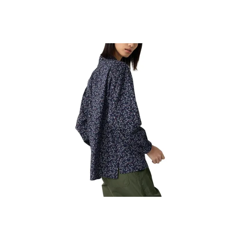 Ines De La Fressange X UNIQLO X Ines De La Fressange Shirts Women's Navy Blue-2