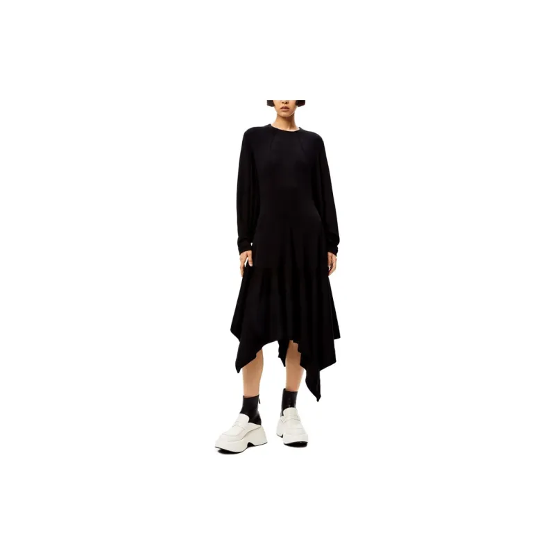 LOEWE Long Sleeved Dresses Women's Black-2