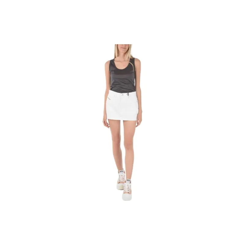 DIESEL Denim Short Skirts Women's White-2