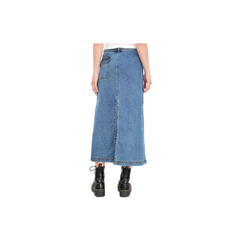 Brandy Melville Casual Long Skirts Women's Blue-1