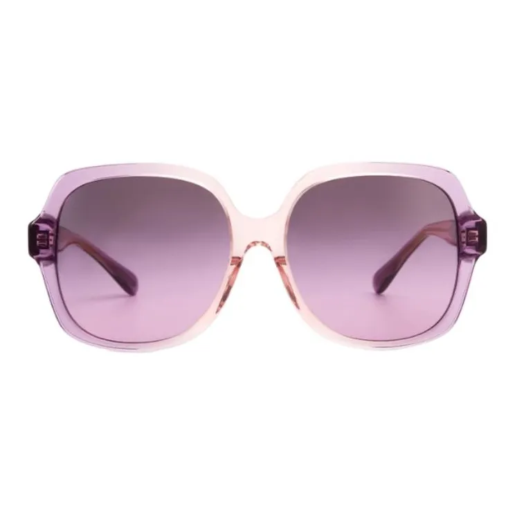 COACH Plate Frame Square Sunglasses Unisex Purple-1