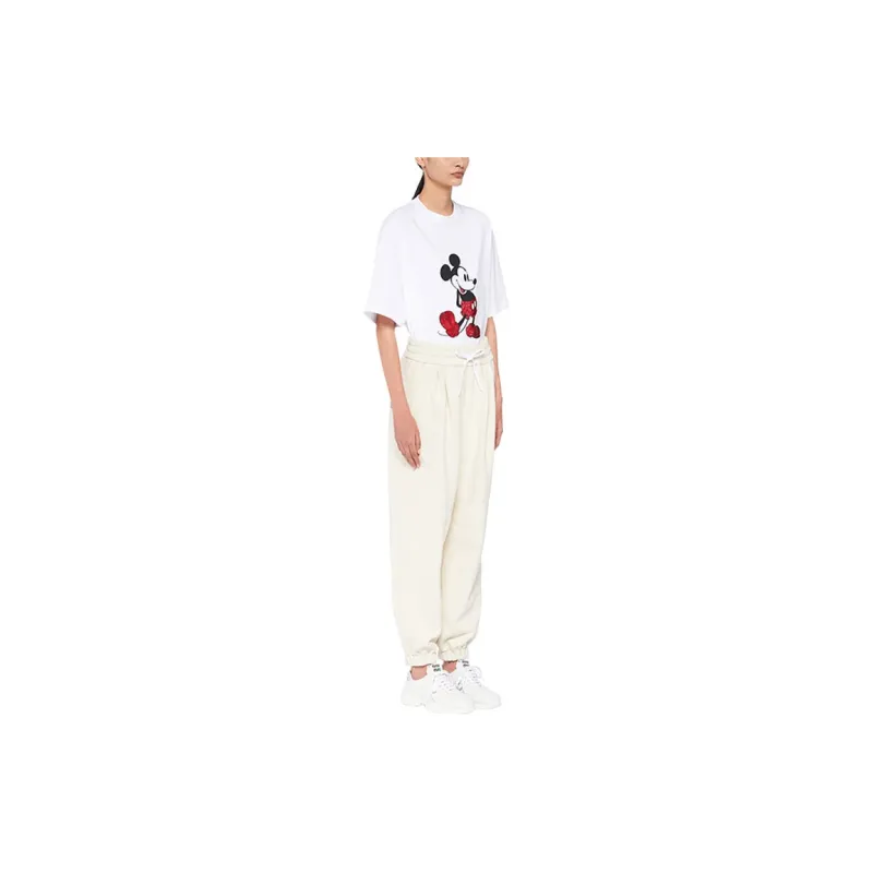MIU MIU Drop Shoulder Sleeve T Shirt Women's White-3