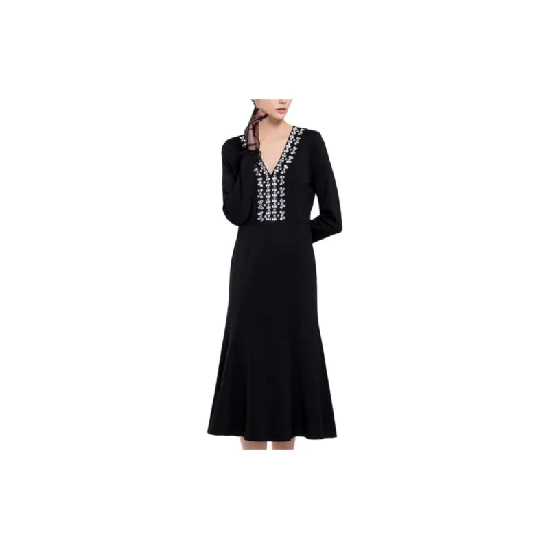 BESIONIA SS22 Long Sleeved Dresses Women's Black-1