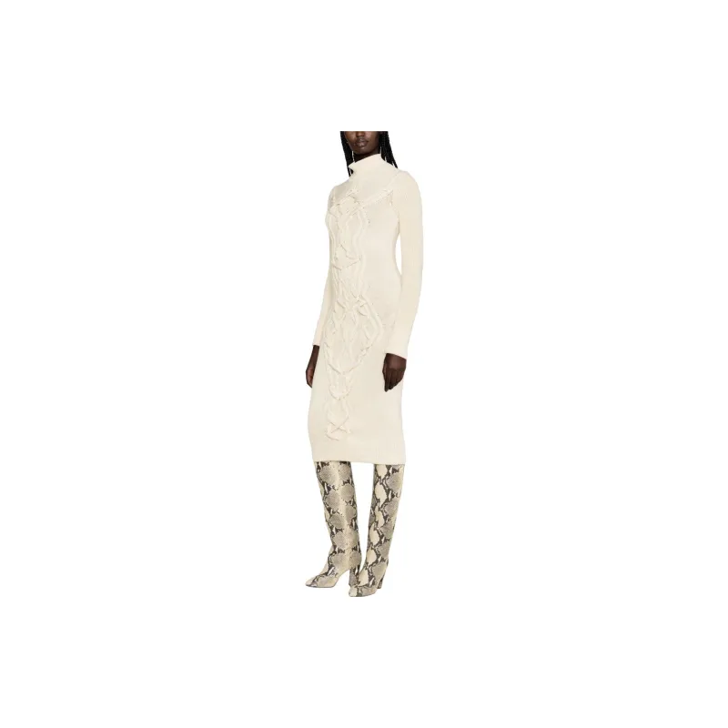 ISABEL MARANT Adrienne Cable-knit Midi Dress-3