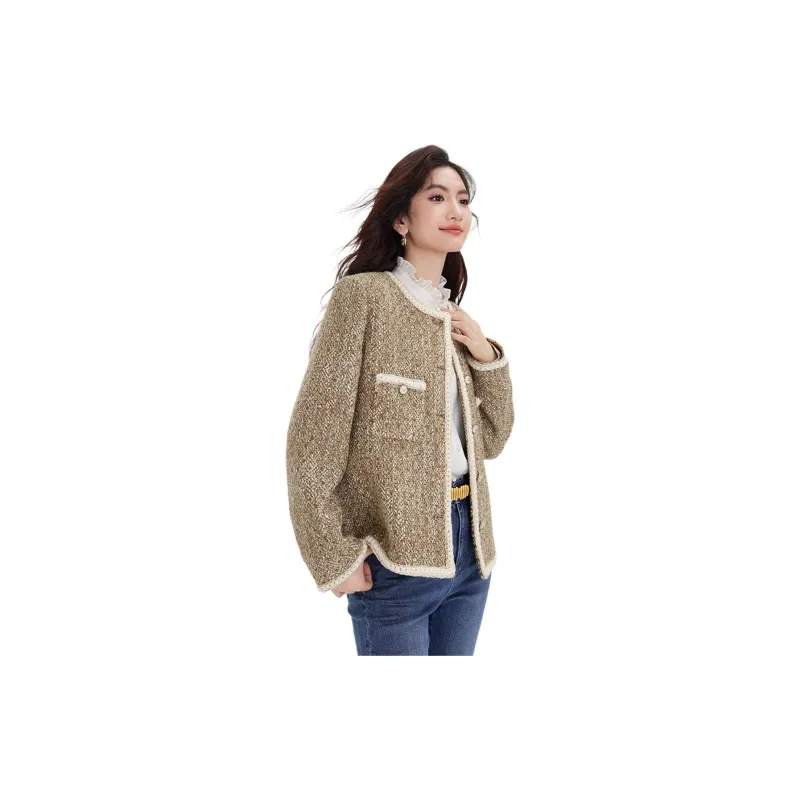 Hopeshow Jackets Coats Women's Hay Green-1